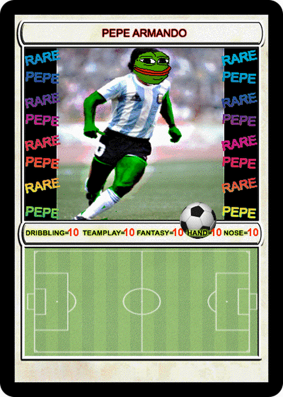 RPEPEARMANDO | FIRST SPORTS NFT IN THE RAREPEPE SERIES | Series 3, Card 46