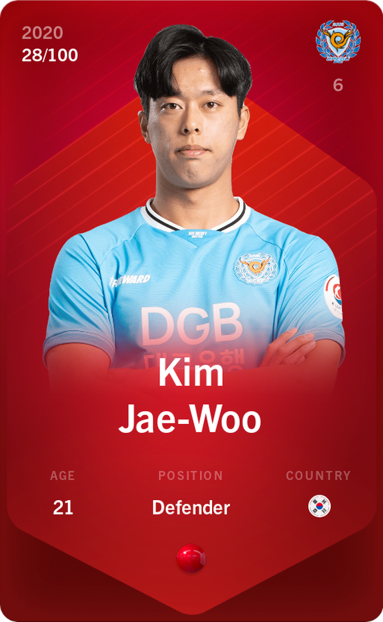 Kim Jae-Woo 2020-21 • Rare 28/100