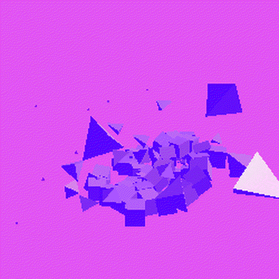 pyrite: amethyst galactic (blue fragmented)