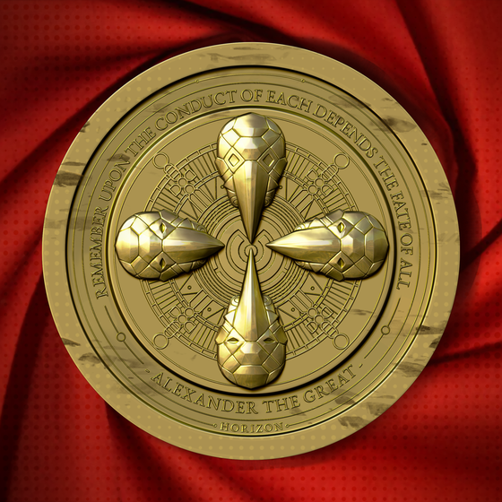 Gold Compass Medallion #51