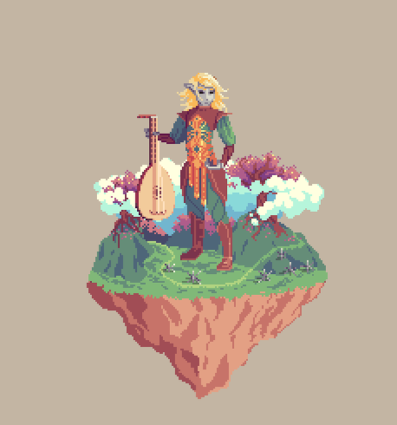 Goldleaf Elf Fable Bard from The Glade + Caltrops