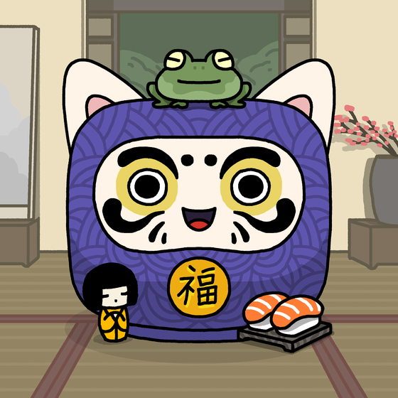 Neko Daruma #109