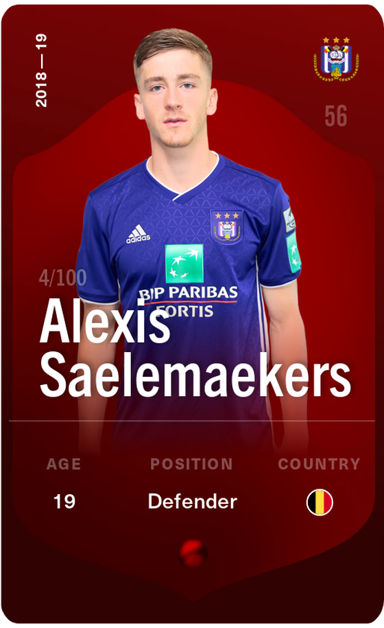 Alexis Saelemaekers 2018-19 • Rare 4/100