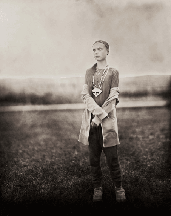 "Standing For Us All" Wet Plate Scan with Greta Thunberg