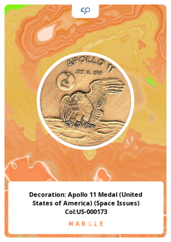 Decoration: Apollo 11 Medal (United States of America) (Space Issues) Col:US-000173