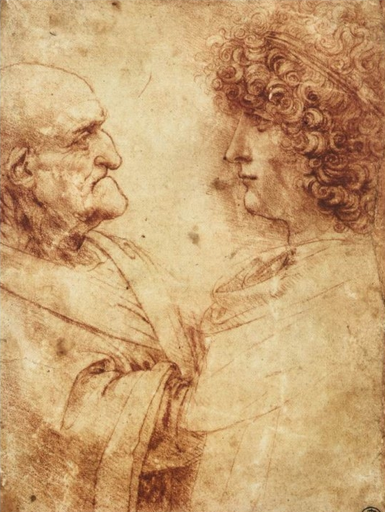 Old man with a young woman