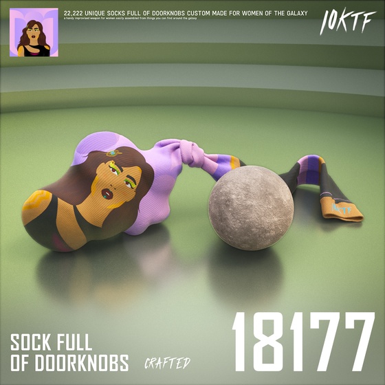 Galaxy Sock Full of Doorknobs #18177