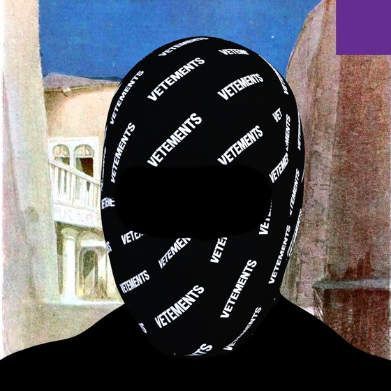 Villain #825 - The VETEMENTS Balaclava Villain on the Mediterranean Home background with the Purple Accent