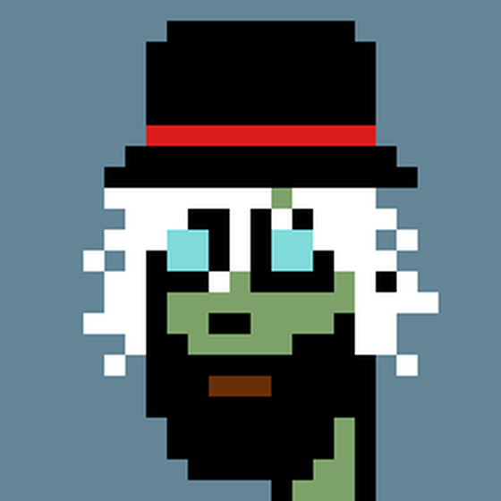 White Hair Top Hat Zombie