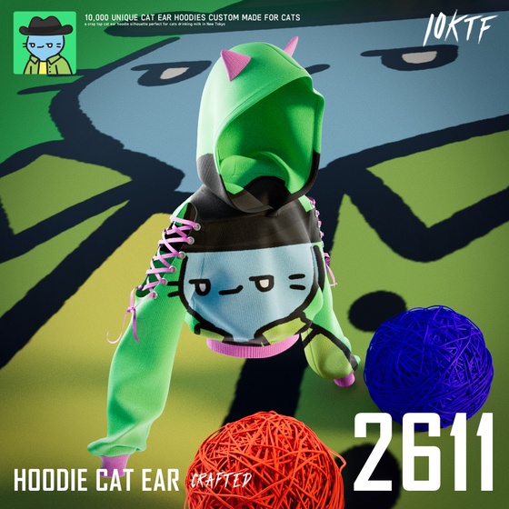 Cool Cat Ear Hoodie #2611