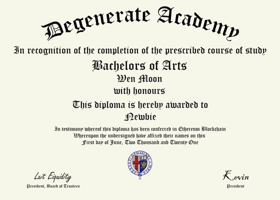 Degen Diploma #896