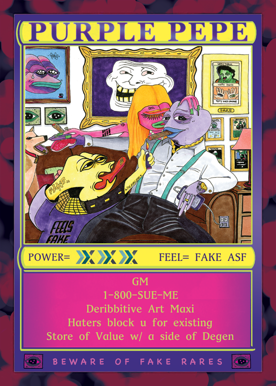 [CLAIMED - NOT FOR SALE] PURPLEPEPE - Fake Rares - Series 3 Card 23