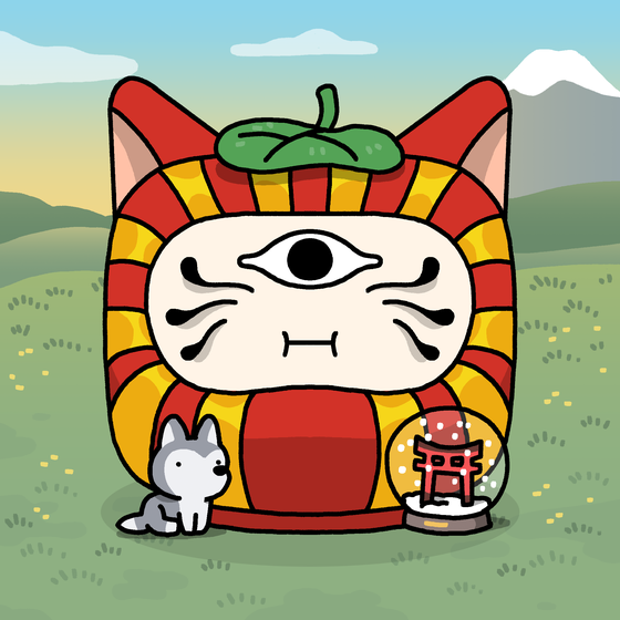 Neko Daruma #78