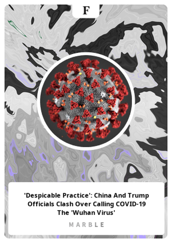 'Despicable Practice': China And Trump Officials Clash Over Calling COVID-19 The 'Wuhan Virus'