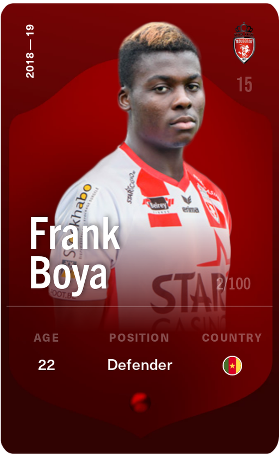 Frank Boya 2018-19 • Rare 2/100
