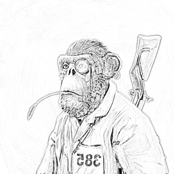 Sketchy Old Ape #752