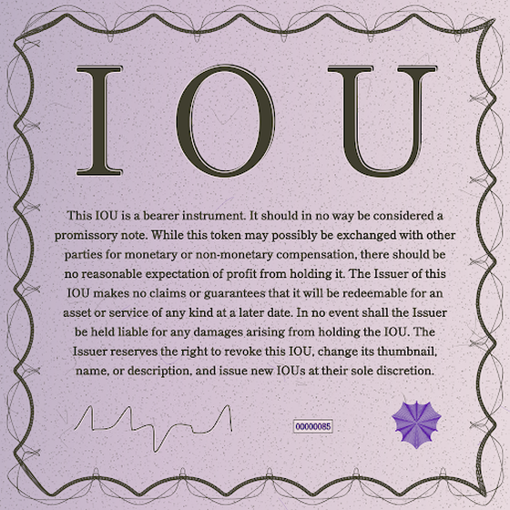 IOU #85