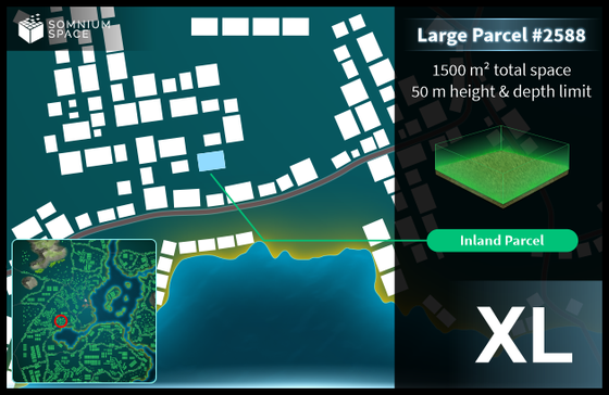 Extra Large #2588 (XL) parcel in Somnium Space