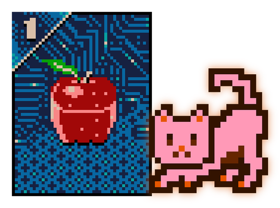 MoonCat #153: Apples
 (accessorized)