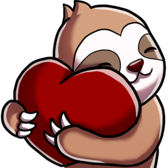 Sally the sloth emote #18 'Hug'