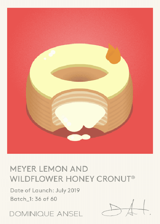 Meyer Lemon and Wildflower Honey CRONUT no 36