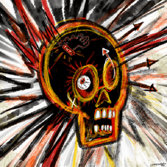 Gangland Skull #354 - "Brain of Dynamite" - by Eddie Gangland