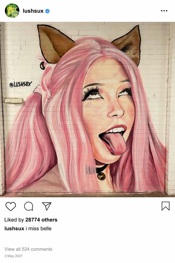 Lushsux #4315 - Mural Belle Delphine