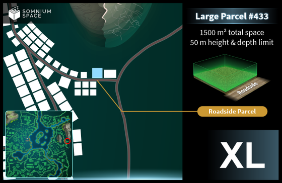 Extra Large #433 (XL) parcel in Somnium Space