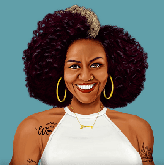 Michelle Obama - HYPSTORY portrait 