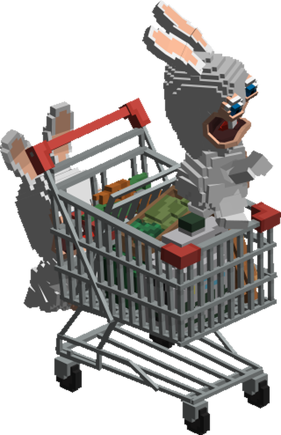 Runaway Shopping Cart - Rabbids