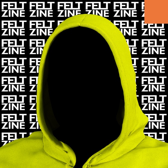 Villain #114 - The Yellow Hoodie Villain on the Felt Zine Logo background with the Original Accent