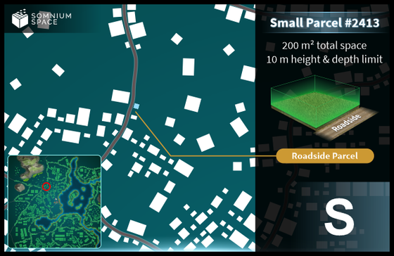 Small #2413 (S) parcel in Somnium Space 