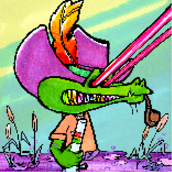 Pixelated Ganja Gators #2225