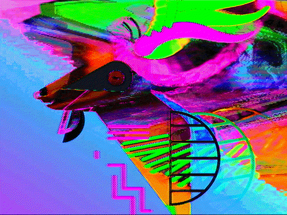 VHS Glitch Goat