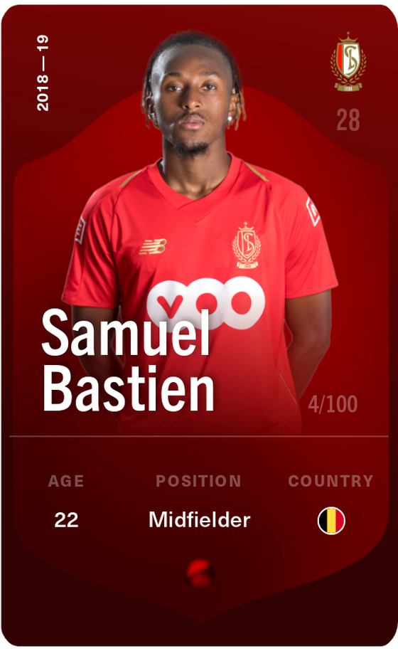 Samuel Bastien 2018-19 • Rare 4/100