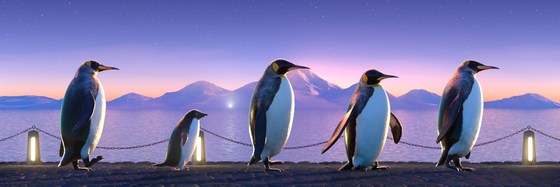 Five Penguins #3080