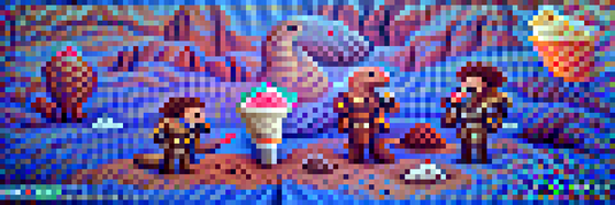 #324 The pangolin are eating icecreams on mars