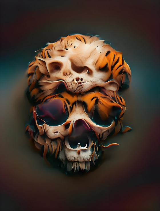 Tiger Furry Skull