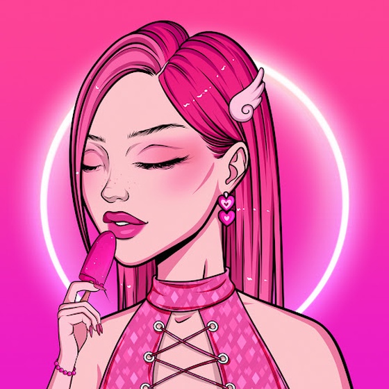 Crypto Neon Girl #254