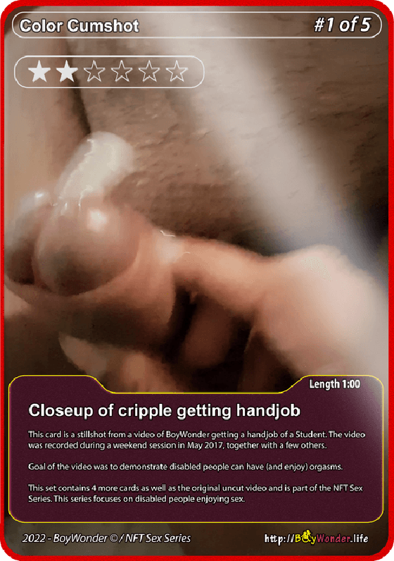 Closeup of cripple getting handjob [1 of 5]