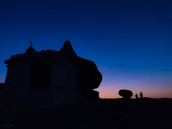 Sunset amidst the stones