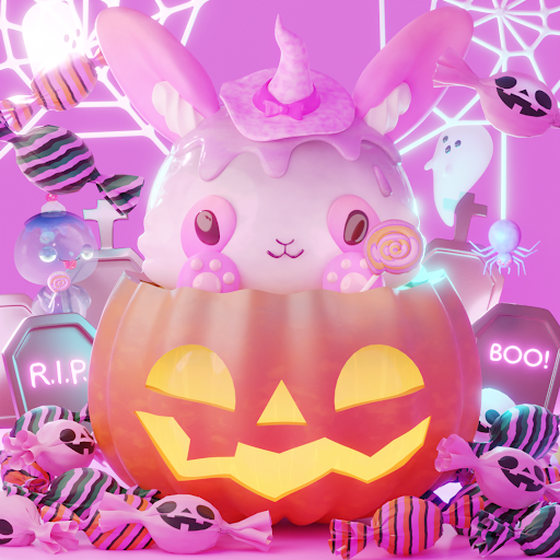 CNPcakeEX #00052 Halloween2022-Luna Panda Pink Charm