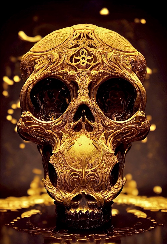 Golden Skull Art #1