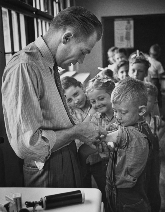 Country Doctor - Dr. Ernest Ceriani Vaccinating Schoolboy