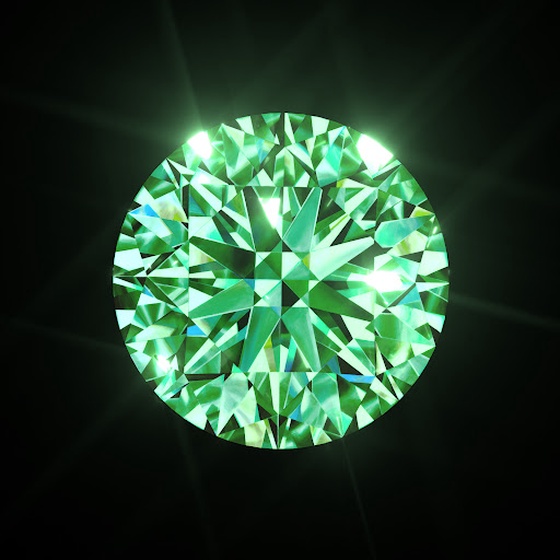 Earth | Round Green Diamond