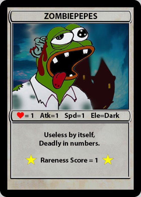 ZOMBIEPEPES SERIES 6 CARD 13 | RarePepe | Rare Pepe Wallet 2016 Counterparty XCP Zombie NFT Asset