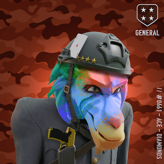 Angry Rainbow General Baboon #661