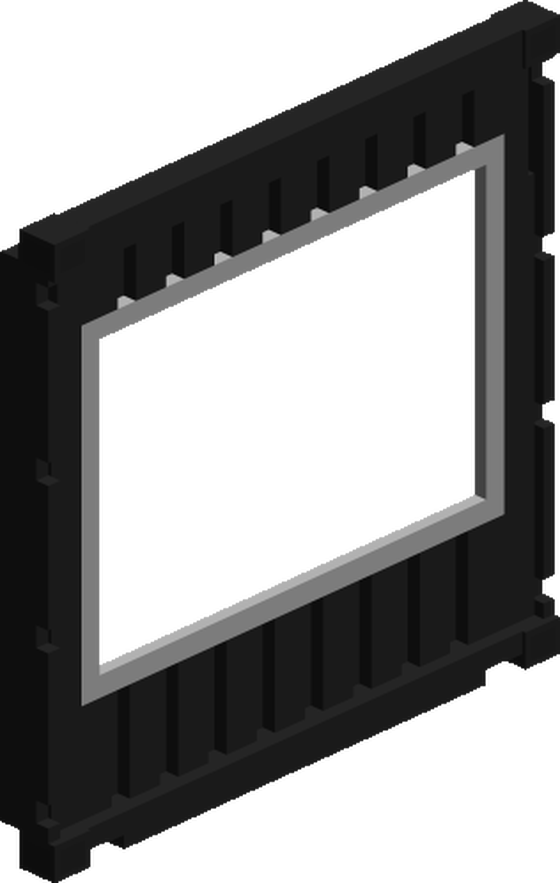 Container end wall large window gray