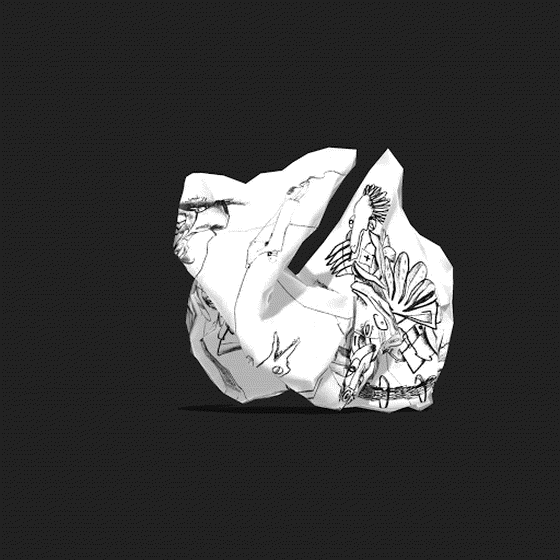 Crumpled FRTZN Drawing #2