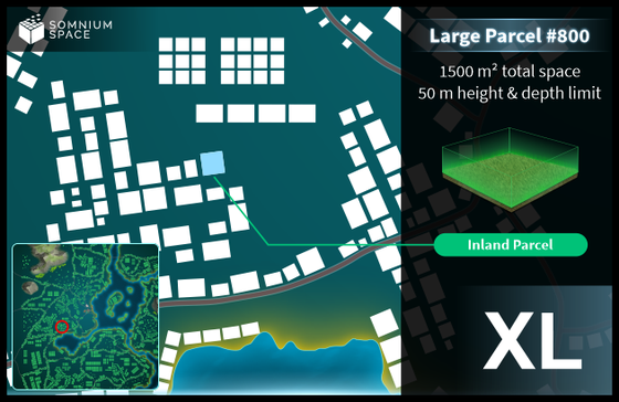 Extra Large #800 (XL) parcel in Somnium Space